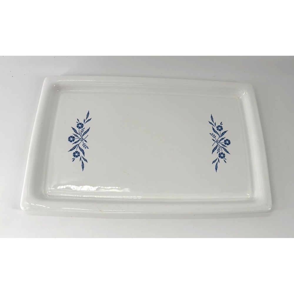 Vintage Corning Ware Cornflower Blue P-35-B Broil Bake Tray Platter 16x10 USA